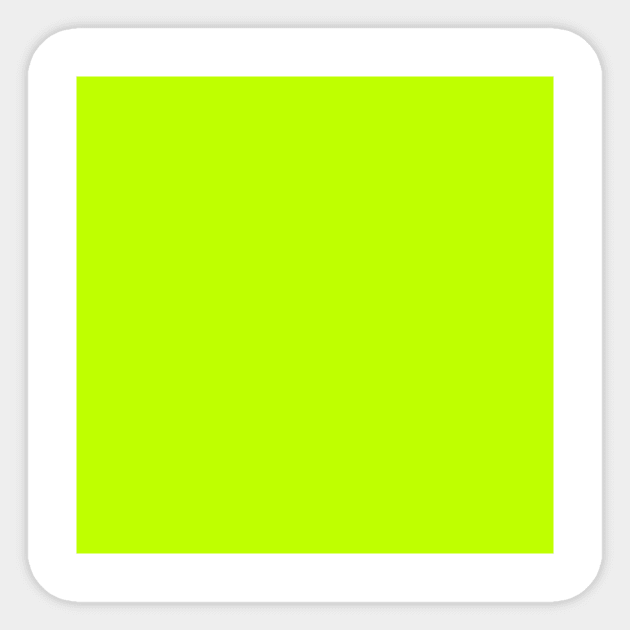 Bitter Lime Neon Green Yellow Solid Color - Neon Green - Sticker