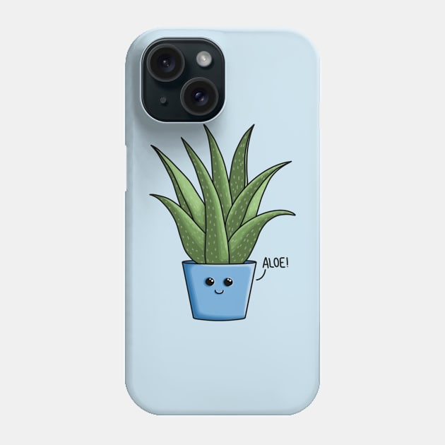 ALOE! how are you?, Happy Aloe Vera with pun Phone Case by AlmightyClaire