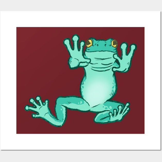 Small Frog Is Excited To See You - Frog - Posters and Art Prints