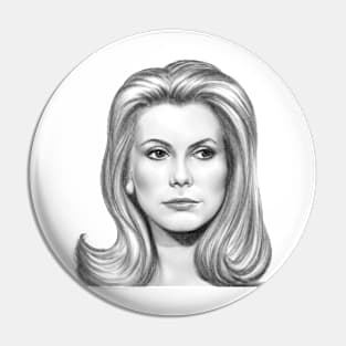 Catherine Deneuve Portrait Pin