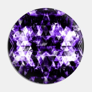 Electrifying ultra violet purple sparkly triangle flames Pin