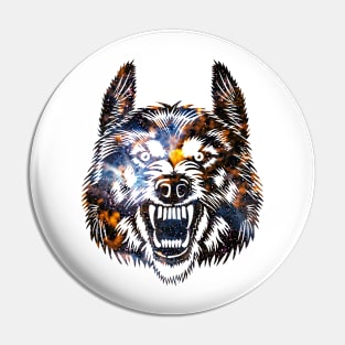 Daylight Space Wolf Pin