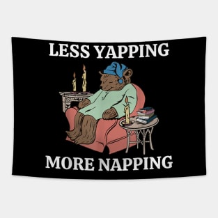 Less Yapping More Napping Tapestry