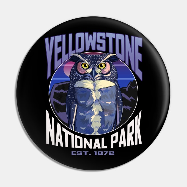 Yellowstone National Park Owl Pin by Noseking