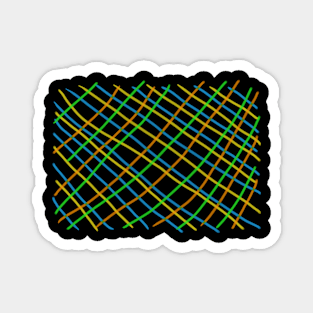 Colorful Crosshatch Magnet