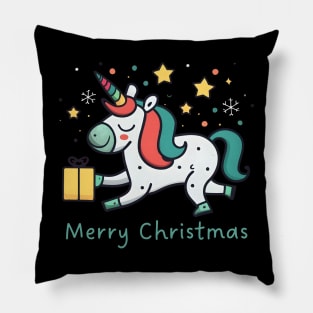 Unicorn Christmas Pillow