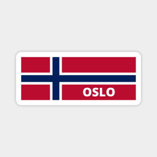 Oslo City in Norwegian Flag Magnet