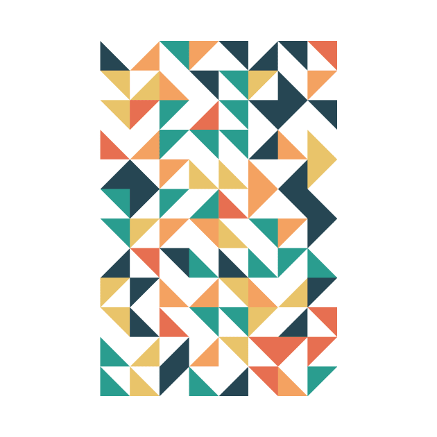 Bright Geometric Colourful Triangle Pattern by Trendy-Now