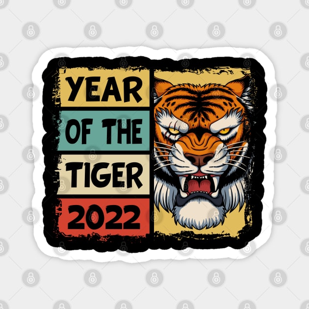 Horoscope 2022 Year of the Tiger Chinese Zodiac Magnet by RadStar