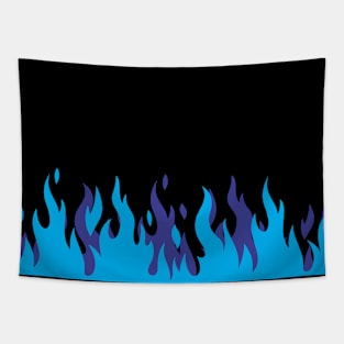 Azure Blue Flame Tapestry