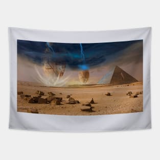 UFO abduction pyramid Tapestry