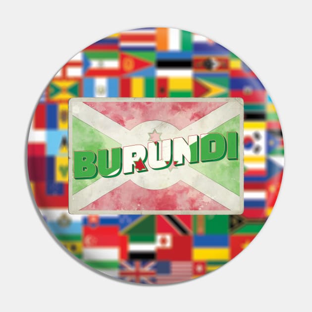 Burundi Vintage style retro souvenir Pin by DesignerPropo