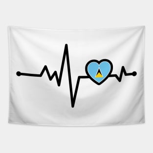 St Lucia Heart Monitor Tapestry