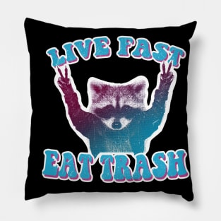 Live Fast Eat Trash Pillow