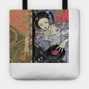 Japanese Geisha DJ Vaporwave Aesthetic Tote