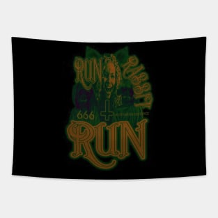 Run Rabbit Run (Distressed Green) Tapestry