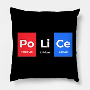 Police Chemistry Periodic Table Science Pillow