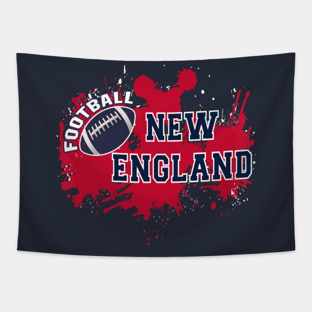 New England Football Retro Vintage Boston For Game Day Tapestry by Hong Lien 