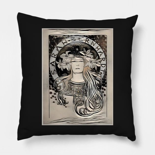 Sarah Bernhardt Dream Pillow by Swabcraft