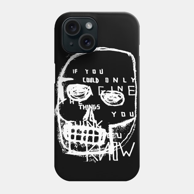 You Think Think You Know Doodle White Phone Case by Mijumi Doodles