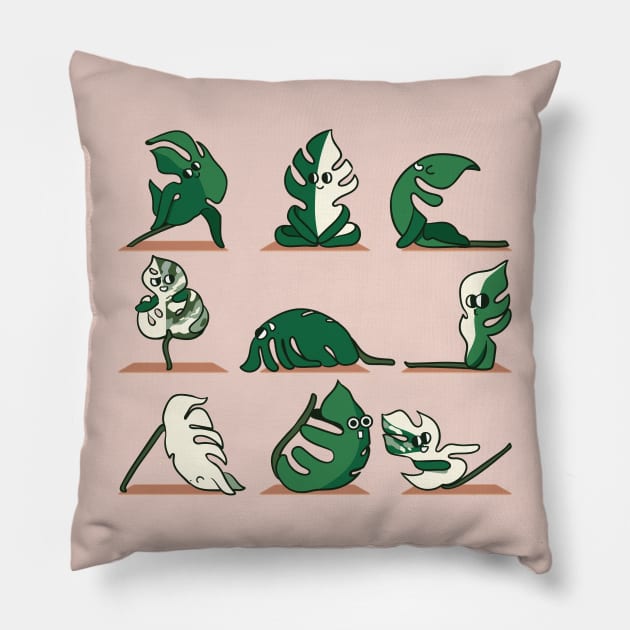 Monstera Yoga Pillow by huebucket