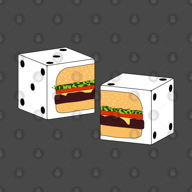 Cheeseburger in Pair of Dice by Ungerbus