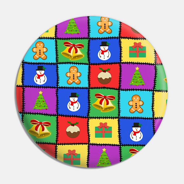 Christmas theme patchwork quilt design illustration Pin by Russell102