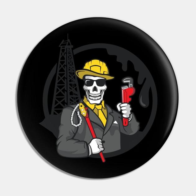 Skull Oil Gangster Pin by DANPUBLIC