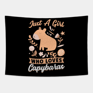 Just a girl who loves Capybaras Tapestry