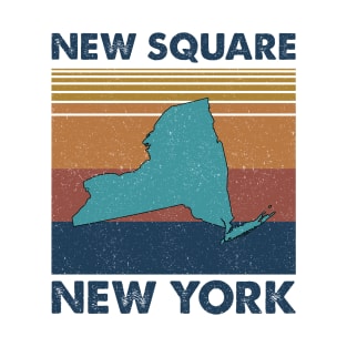 New Square New York Retro Vintage Clothing Men Women Custom T-Shirts Unique Graphic T-Shirt