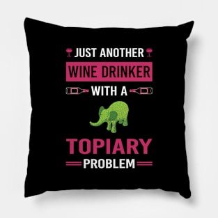 Wine Drinker Topiary Pillow