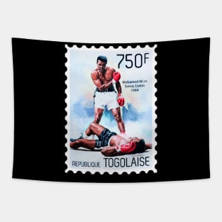 Muhammad Ali Postage Stamp Tapestry