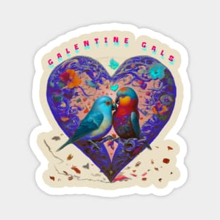 Galentines day lovebirds Magnet