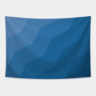 Blue diagonal zig-zag lines - Subtle minimalist pattern Tapestry