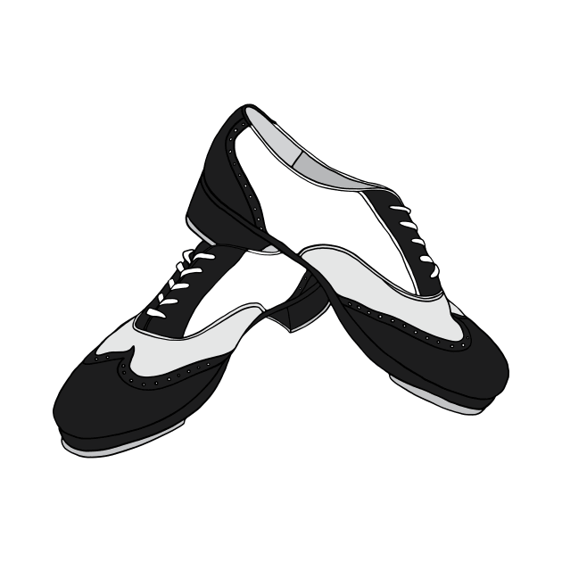 Tap Shoe Pair Illustration by murialbezanson