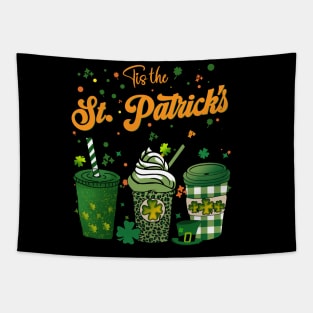 Tis the St Patrick's day drink coffee latte Tapestry