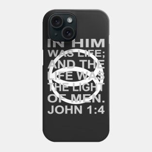 White Ichthys – John 1:4 Phone Case