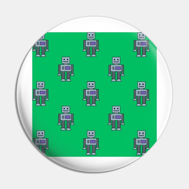 Robots - Green Pin by IslandofdeDolls