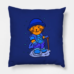 Hike in the hamster way - sketch style color Pillow