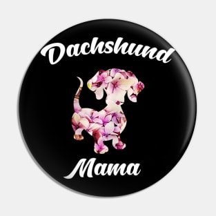 Dachshund Mama Flower Pattern Pin