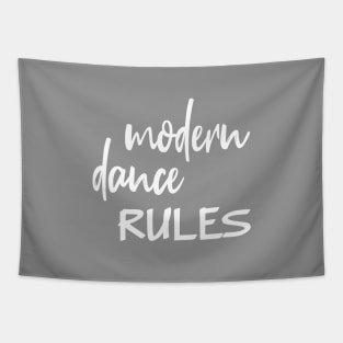 Modern Dance Rules White by PK.digart Tapestry