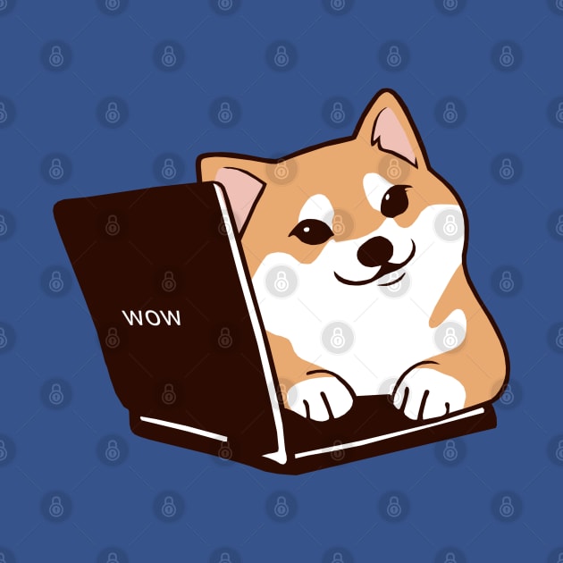 Laptop Shibe by GAz