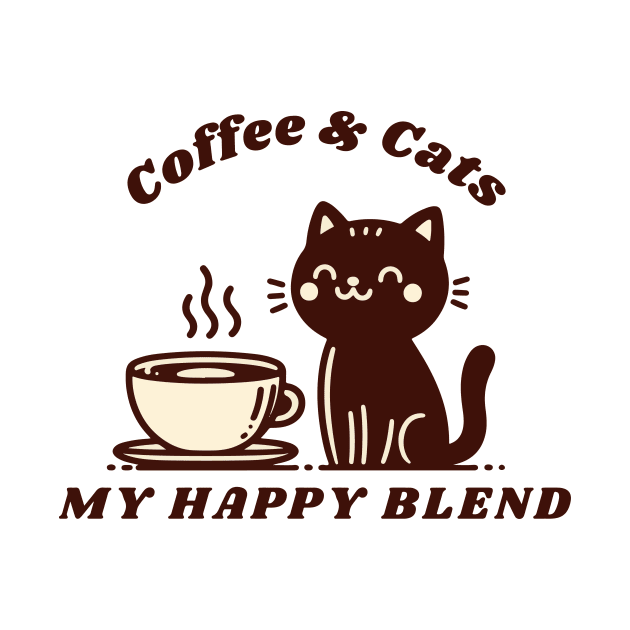 Coffee & Cats My Happy Blend - Color Edition by KittenMe Designs