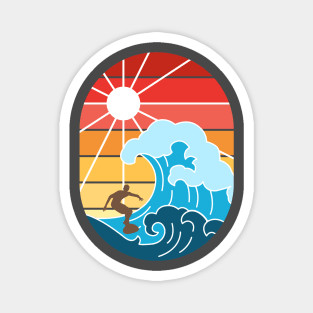 Surfing Bali Vintage Sunset Bali Retro Magnet