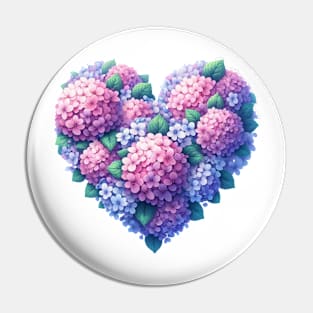 Heart Shaped Flowers Pin