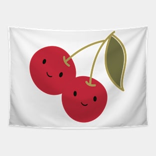 Cute Kawaii Red Cherries Tapestry