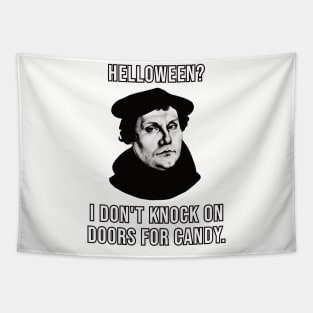 Luther Halloween Meme Tapestry