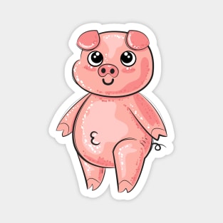 Cute Pig Art Magnet