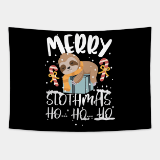 Merry Slothmas Ho Ho Ho Christmas Tapestry