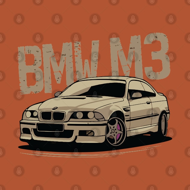 Bmw M3 E46 Drifting Vintage Car by Cruise Dresses